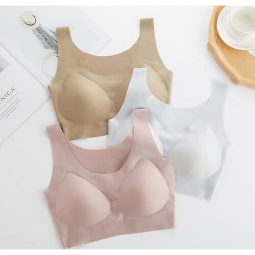 Traceless Latex Underwear Unrimmed Vest Bra for Women