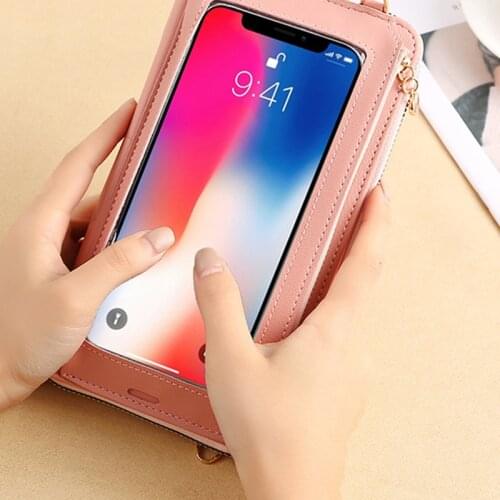 Mini Crossbody Shoulder Bags Women Multi-functional Touchable Cell Phone Pocket Card Purse Ladies Small Bag Female Messenger Bag