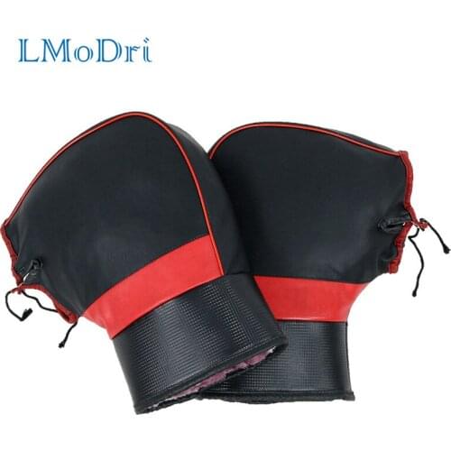 LMoDri Motorcycle Scooter Hand Warm Gloves Motorbike Thickening Hands Warmer Coves Coldproof Handlebar Muffs Waterproof