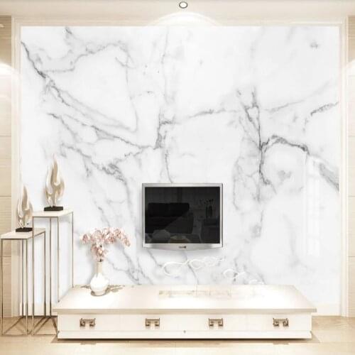Milofi custom 3D wallpaper mural abstract white gray stone pattern marble pattern background wall living room bedroom decoration