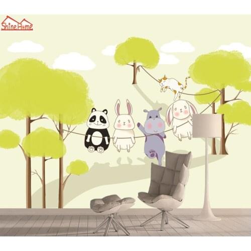 Murals Photo Wallpaper for Walls in Rolls 3d on Wall Papers Home Decor Wallpapers 3 d Living Room Kids Bedroom Cartoon Animal