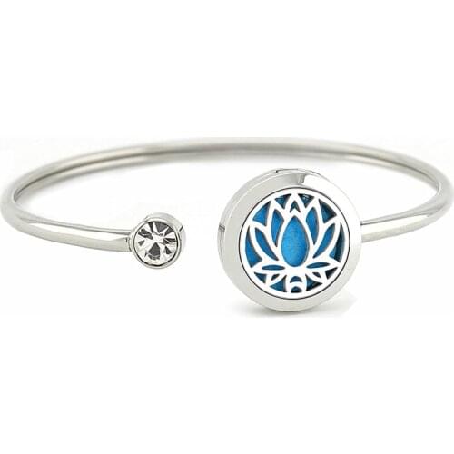 New Arrival 20mm Wrist Essential Bangle 316L Stainless Steel Cuff Oil Aromatherapy Perfume Locket Pendant Bangle