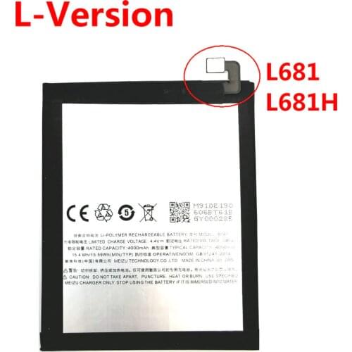 New BT61 4000mAh Replacement Battery For Meizu M3 Note L681 L681H L-version Baterij Bateria Batterie Mobile Phone