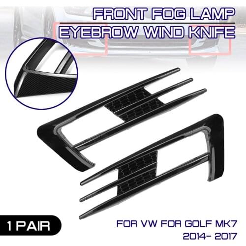 2 pcs ABS Car Front For Golf MK7 2014 2015 2016 2017 For VW Fog Light Eyebrow Eye Lid Fog Lamp Eyebrow Wind Knife Cover Trim