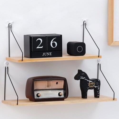 Simple Wooden Wall Shelf Room Decoration Storage Rack Solid Wood Partition Wall Shelf Wall Decoration SAL99