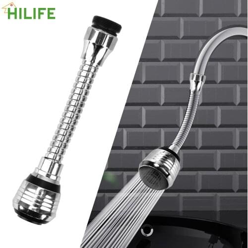 Faucet Extender Filter Tap Adapter 2 Modes Adjustable 360 Degree Rotating Bubbler High Pressure Nozzle Water Saving
