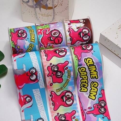 DIY Handmade Materials Printed Halloween Grosgrain Ribbon 50 Yard Per Size 56314