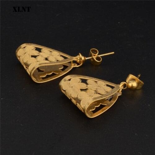 XLNT Fashion Gold Drop Earrings for Women Statement Big Geometric Metal Earring Womens Hanging Earrings 2019 Modern Jewelry