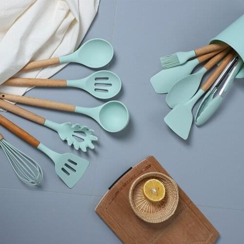 Silicone Kitchen Utensils Sets Kitchenware Cookware None-stick Spoon Shovel Oil Brush for Kitchen Tools Gadgets and Accessories