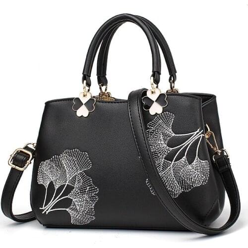 2020 new Embroidered Messenger Bags Women Leather Handbags Bags for Women Sac a Main Ladies Hand Bag Female bag