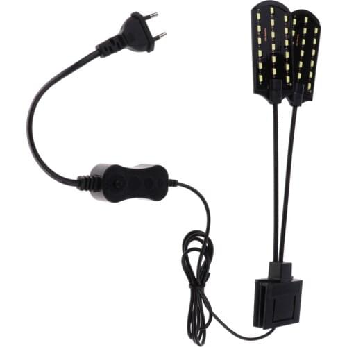 Super Thin Fish Tank Clip Light Elegant Design Aquarium Lights X7 LED Clip Light EU plug Double Head
