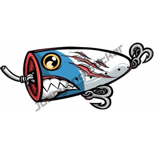 Fishing Lure Vinyl Car Stickers Waterproof Scratch-proof Custom Printing Decal for Window VAN SUV Fine Decal Decor PVC13x6cm