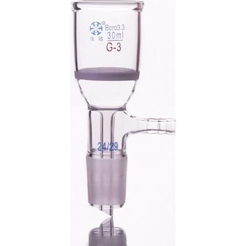 Filtration funnel,with grinding mouth sand board,Capacity 30ml,Joint 24/29,Bush funnel,sand board