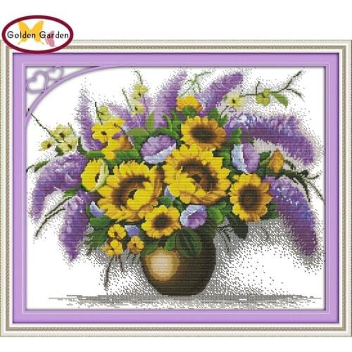 GG Velvet Goldmine Pattern Counted Cross Stitch Embroidery Needlework 11CT14CT Handicraft Cross Stitch Kit for Home Decoration