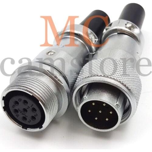 WEIPU WS16 TQ ZYB 7pins waterproof connector, aviation power cable plug socket connector, 5A industrial connector cable to cable