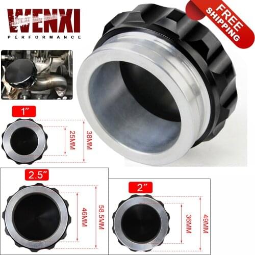 2.5" 63.5mm / 2" 50.8mm / 1" 25.4mm Aluminum Alloy Weld Billet On Filler Neck And Cap Oil Fuel Water Tank Black