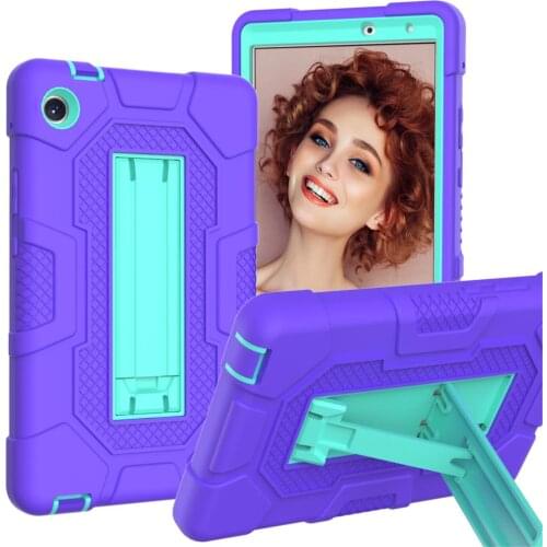Armor Shockproof Tablet Cover Case For Huawei MatePad T8 8.0 2020 Kobe2-L03 Kob2-L09 Coque Hard PC TPU Silicone Stand Shell