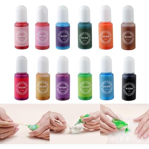 10ml High Concentration UV Epoxy Resin Liquid Colorant Pearl Pigment Coloring Dye Pigment For DIY Crafts Jewelry Making Tools
