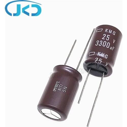 5pcs 3300uF 25V3300UF NCC KMG Series 16*25mm Low ESR / Impedance 25V3300uF Aluminum Electrolytic Capacitor NIPPON CHEMI CON
