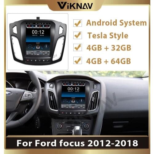 Tesla style vertical screen Car Multimedia Player For-Ford focus 2012-2018 support carplay DVD Radio Player GPS Navigation