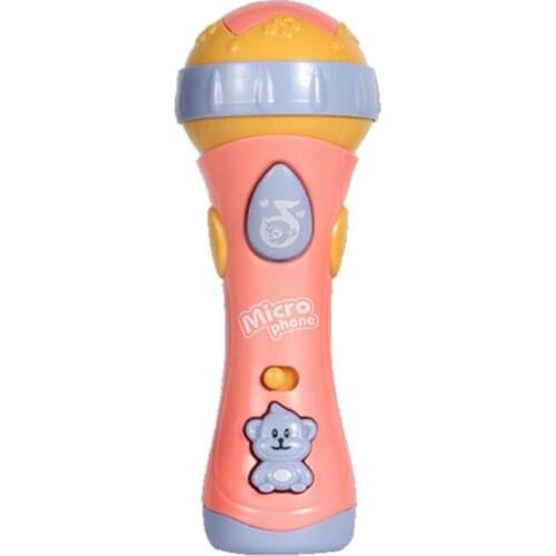 Children Microphone Toy Voice Changer Music Playing Function and Colored Lights Kids Toys for Girls and Boys