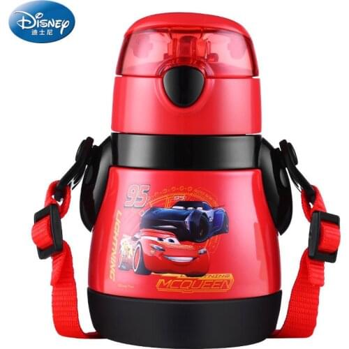 Disney 310 Ml Mickey Mouse Cartoon Cups With Straw 304 Austenitic Stainless Steel Kids Cars Mug Princess Sophia Sport Bottles