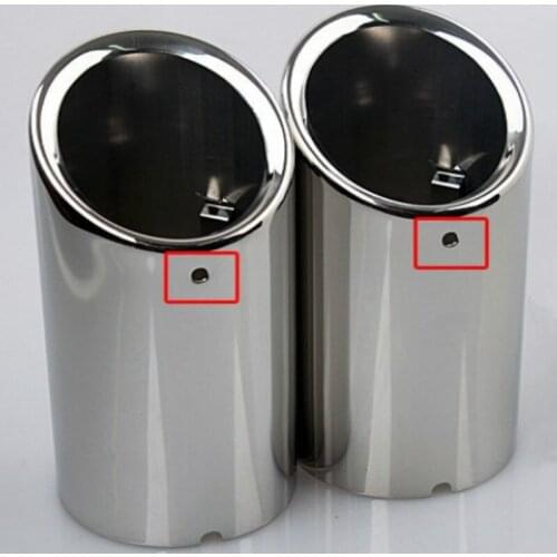 Chrome Rear Exhaust Muffler Tip Pipe Cover Ends For VW Golf 7 Mk7 VII 2013 2014