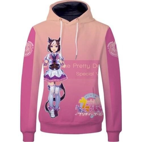 Umamusume: Pretty Derby Uma Musume Hoodie Cosplay Silence Suzuka Tokai Teio Special Week Pullover Hoodies Sweatshirt Tops Outfit