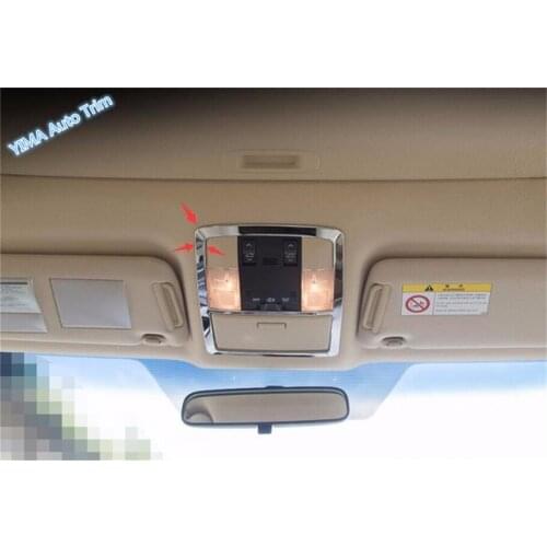 Lapetus Auto Styling Chrome Front Reading Lamp Lights Cover Trim 1 Pcs For Toyota Land Cruiser Prado FJ150 2014 - 2020