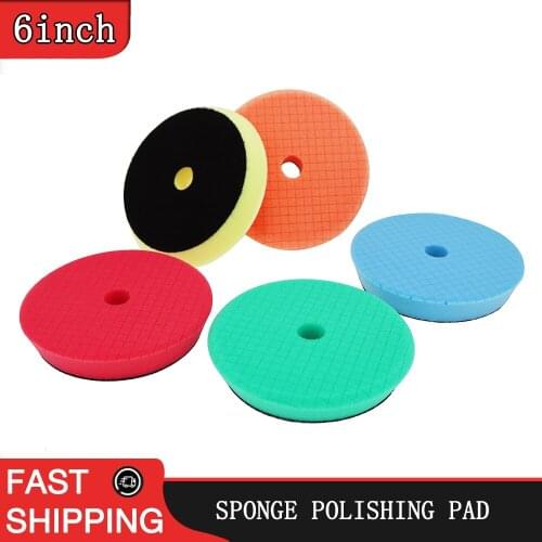 6 inch sponge polishing pad set polishing machine coarse, medium and fine waxing waxing sponge accessories car polishing disc