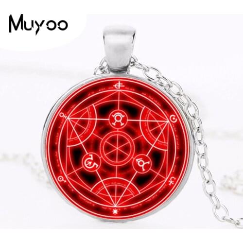 2017 new hot Fullmetal Alchemist Transmutation Bijuterias Red Purple and Blue Circle Fashion Jewelry HZ1