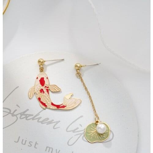 Jaeeyin 2021 Summer New Arrival Trendy Ethnic Retro Unusual Personality Chinese Style Earring for Women Girls Cute Decorate Gift