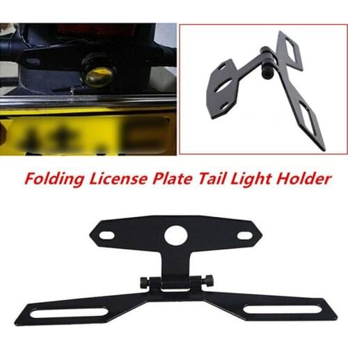 Motorcycle Flip Up License Plate Eliminator Bracket Adjustable Tail Light Holder NJ88