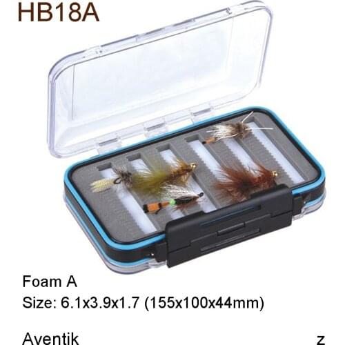 Aventik Plastic Waterproof fly fishing Double Side Clear Slit Foam fly Fishing Box FLY BOX Tackle Case Box free shipping L