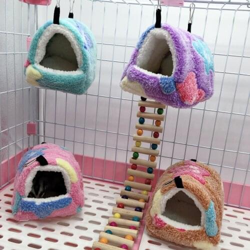 Bird Cage Parrot Nest Mini House Pet guinea pig Nest Budgie Warm Winter Hammock Cage Hut Tent Bed Hanging Cave For Small Pet