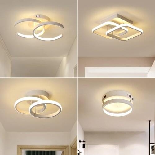 Modern LED Ceiling lights for living room Hallway Balcony Corridor Bedroom Aisle Home Black White LED Ceiling Lamp 110V/220V