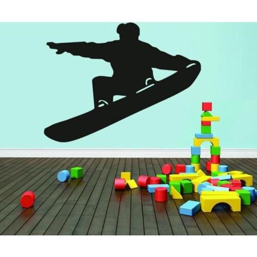 Health Fitness Sports Wall Stickers Skate Man Wild Sport Home Removable Viny For Boys Kids Room wall GYM Decorative DecalSA052