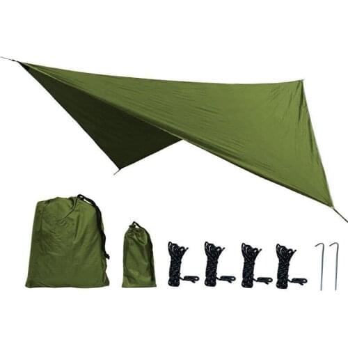 New Ultralight Waterproof Tarp Tent Shade Outdoor Camping Equipment Hiking Garden Hammock Awning Canopy Beach Sunshade 350x280cm