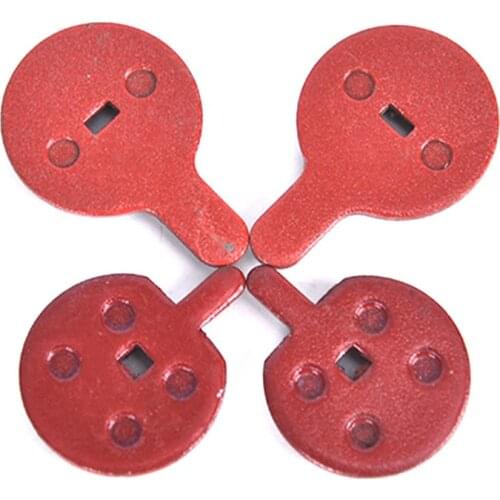1Pair MTB Mountain Bike Cycling Red Copper Fiber Metal Disc Brake Pads for Bicycle Parts Accessories