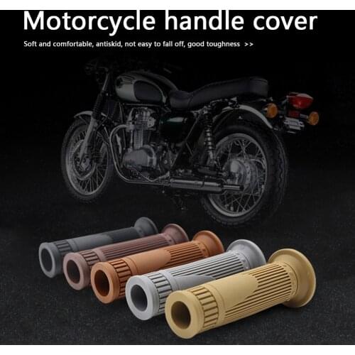 1 Pair Retro Rubber Motorcycle Handlebar Grips Universal for 7/8 inch Handle bar Motorcycle Grip Protaper Dirt Pit