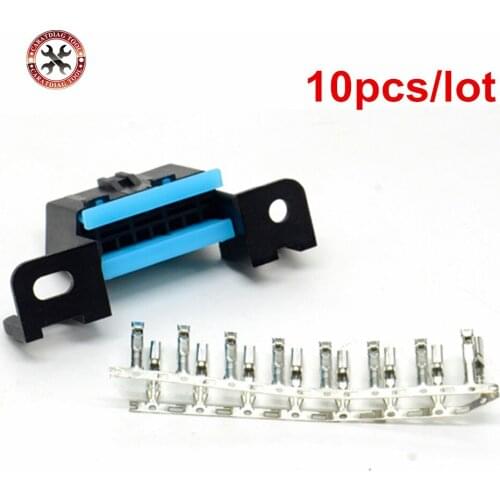 10pcs/lot OBD2 J1962F 16pin Connector Adaptor with Screws OBD2 16 Pin Female Connector Car Diagnostic Tool J1962F OBDIIF