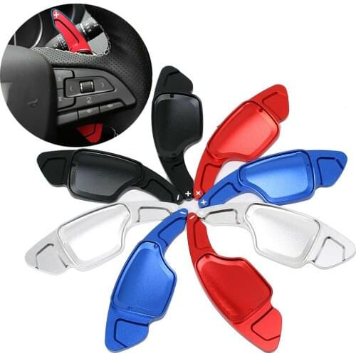 Gear shift For Cadillac XT4 2018 2019 2020 Aluminum Car Steering Wheel Paddle Shift Extension Shifters DSG Car Sticker 2pcs