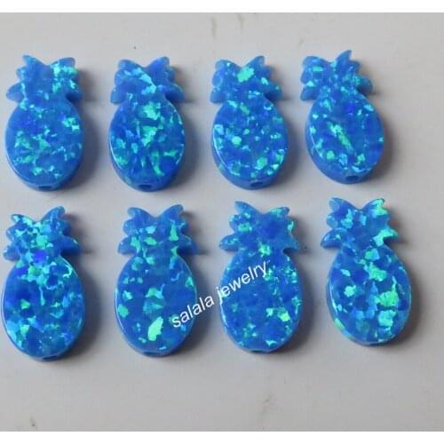 20pc/lot OP05 Dark Blue Pineapple Opal 8x14mm Pineapple Opal Synthetic Fruit Pineapple Opal Ananas Tropical Opal for Necklace
