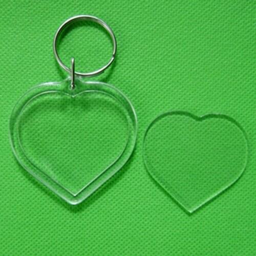 3 pcs/lot Acrylic Insert Photo Frame Keyring For Car Keys Transparent Blank Frame Keychain For Pant Ring Key Chain Holder 2021