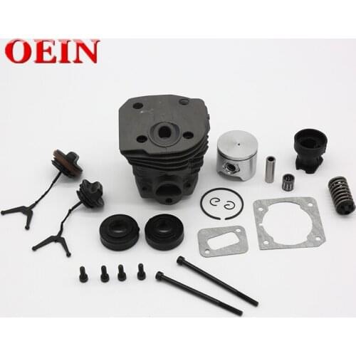 44MM Cylinder Piston Fuel Oil Cap Seal Bolt Engine Rebuild Kit For HUSQVARNA 340 345 350 Gas Chain Saw Chainsaw Parts