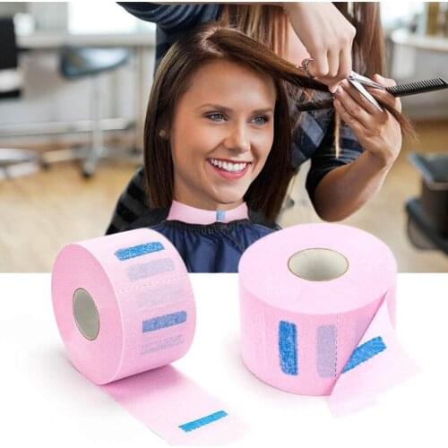 5 Rolls Disposable Barber Paper Neck Strips Stretchable Paper Neck Band For Salon Salon Haircut Styling Coloring Spa Massage