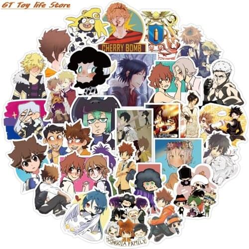 50pcs Anime HITMAN REBORN Stickers Graffiti Sticker For Cars Motorcycles Water Cups Childrens Toys Decals Luggage Skateboards
