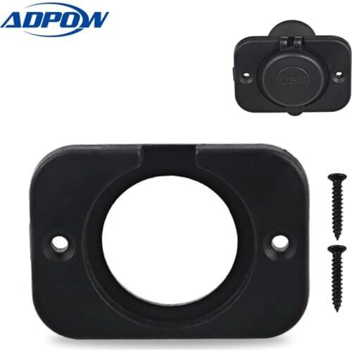 USB Car Charger Mount Holder USB Charge scoket Cigarette Lighter Volt meter 12v Power Outlet Socket Panel Mount Holder