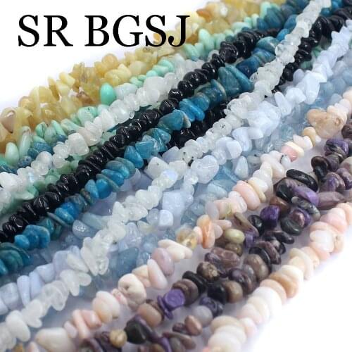Free Shipping 6-8mm Jewelry Making Long Strand Freeform Gems Chips Natural Stone DIY Wholesale Beads 34"