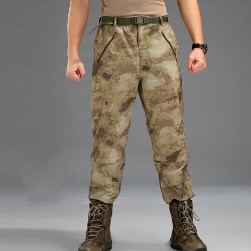New Detachable pants men Quickly dry Military Tactical camouflage outdoor Sports Breathable Army male Camping Hiking pants